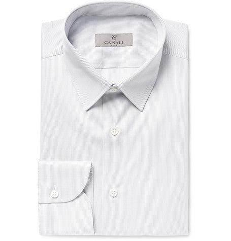 slim fit striped cotton shirt