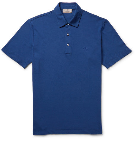 slim fit stretch cotton pique polo shirt