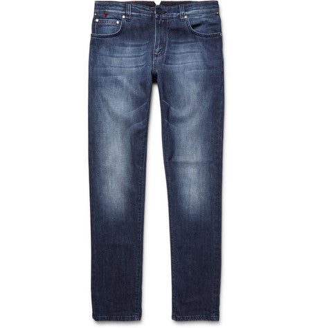 slim fit washed stretch denim jeans