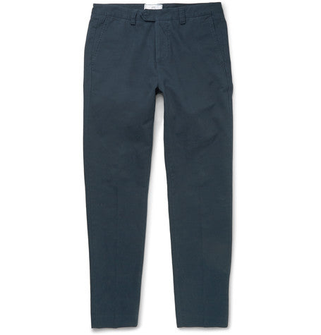 slim cut cotton twill chinos