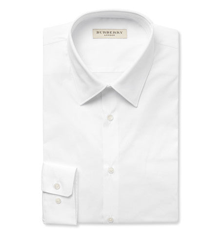 london slim fit stretch cotton blend shirt