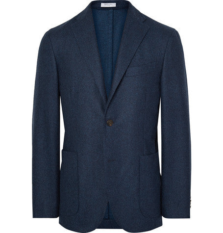 storm blue k jacket slim fit yarn dyed wool blazer