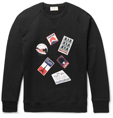 printed loopback cotton jersey sweatshirt