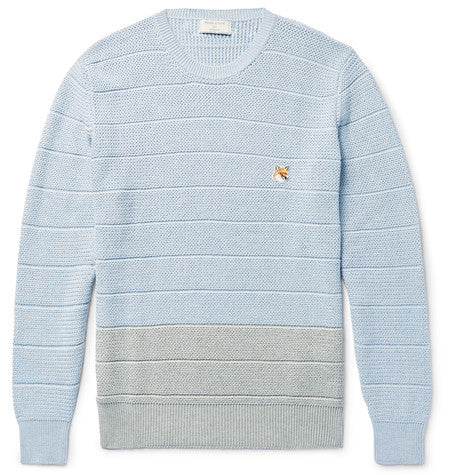 two tone cotton sweater