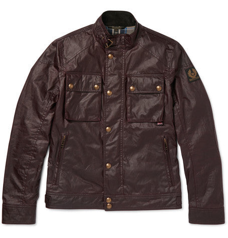racemaster slim fit waxed cotton jacket