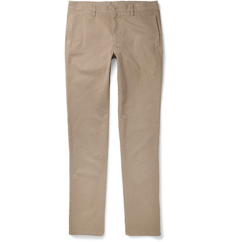 slim fit cotton twill chinos