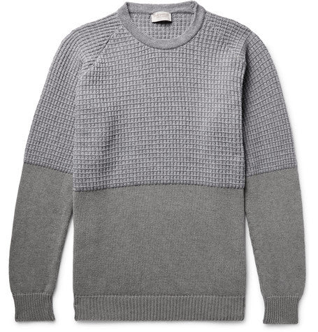 merino wool and cashmere blend and sea island cotton sweater