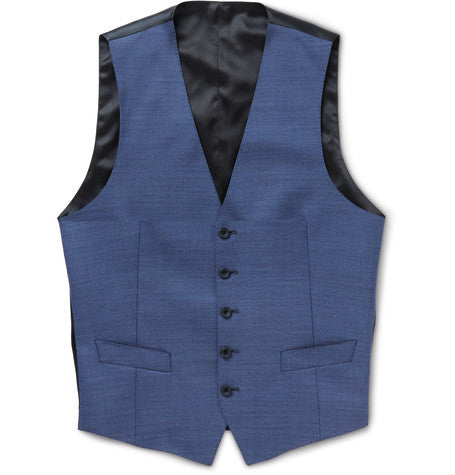 blue weighhouse wool waistcoat