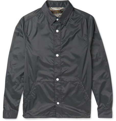 slim fit nylon ripstop coach jacket