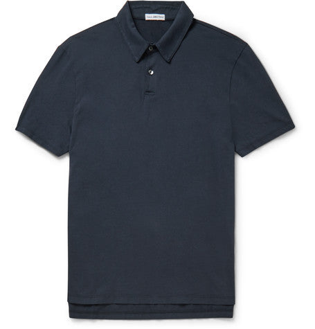 slim fit cotton jersey polo shirt