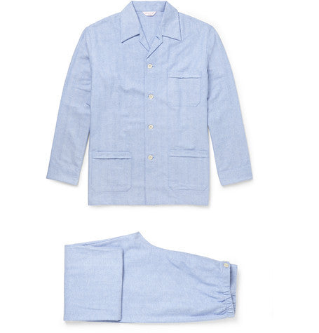 arran herringbone brushed cotton pyjama set