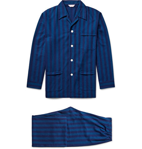 arctic striped cotton flannel pyjama set