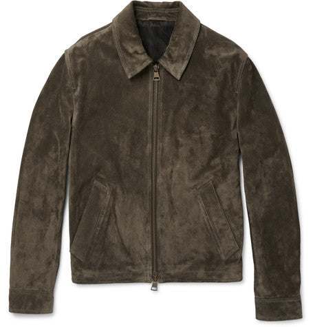 slim fit suede jacket