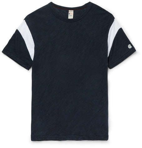 slim fit slub cotton jersey t shirt