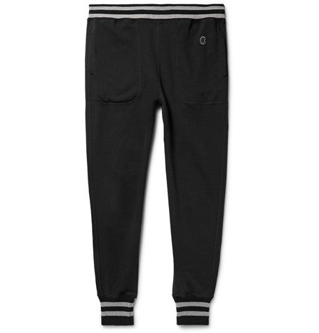 tapered loopback cotton jersey sweatpants
