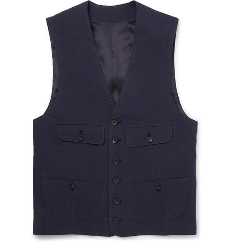 cotton seersucker waistcoat