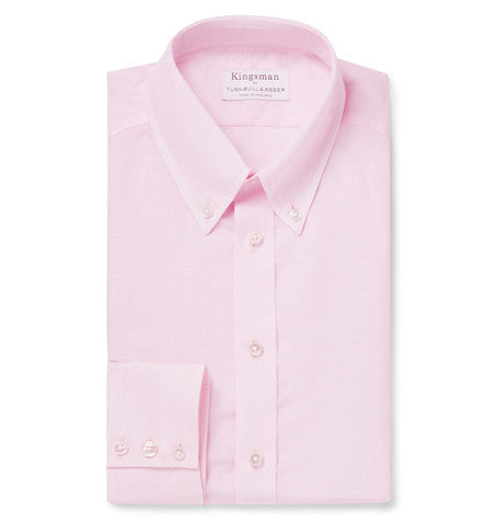 turnbull   asser pink slim fit cotton and linen blend shirt