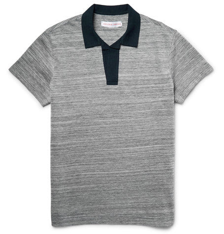 felix melange cotton pique polo shirt