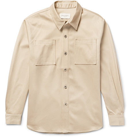 cotton twill shirt jacket