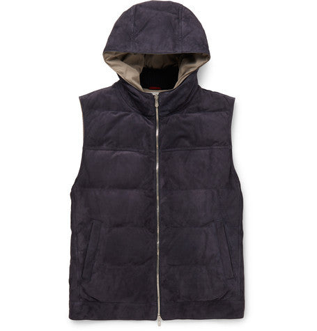suede down gilet