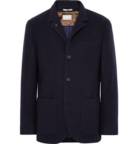 slim fit double faced cashmere jacket