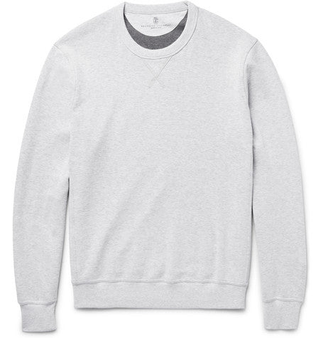 double faced cotton blend jersey sweatshirt