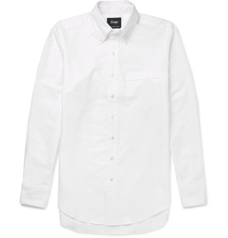 button down collar cotton oxford shirt