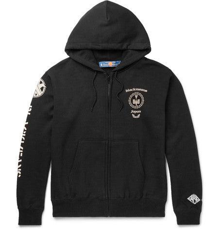 printed loopback cotton jersey hoodie