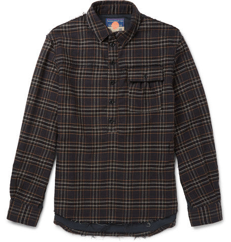 checked cotton flannel shirt
