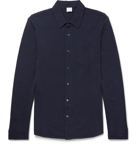 slim fit cotton pique shirt