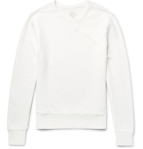 garment dyed loopback cotton jersey sweatshirt