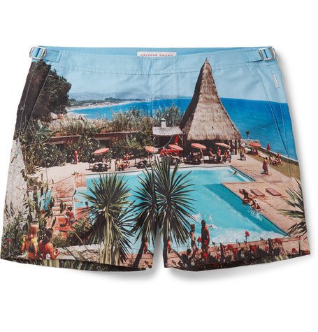 setter short length printed shell swim shorts