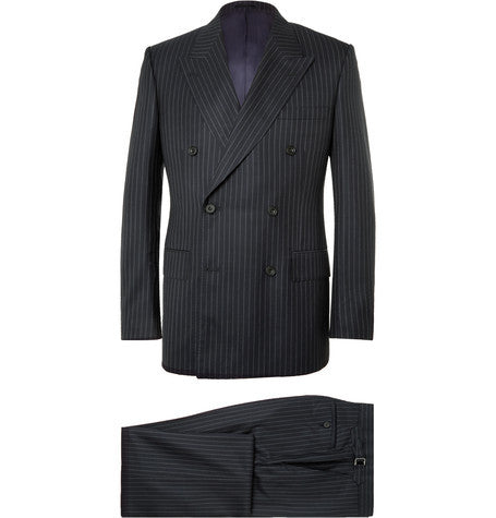 navy harry slim fit pinstriped super 120s wool and cashmere blend suit