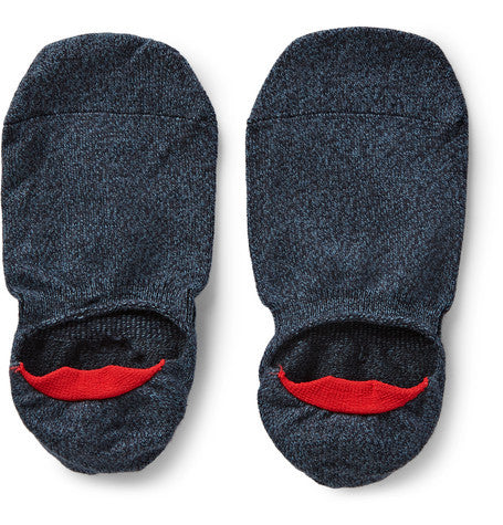 melange stretch knit no show socks